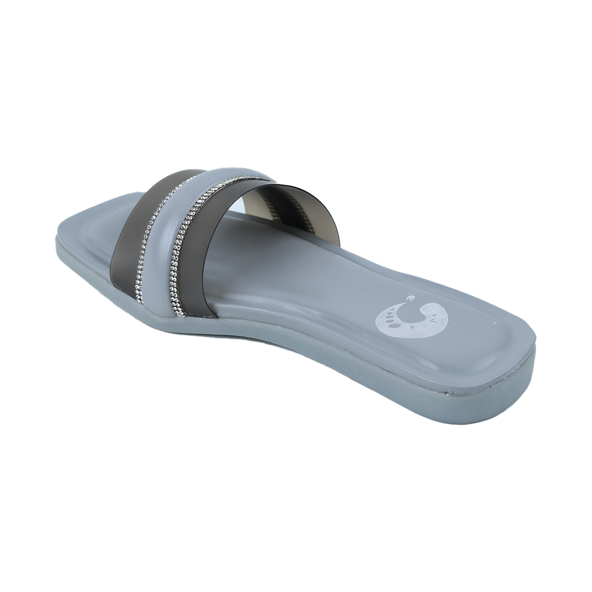 Grey Slip-on Sandals