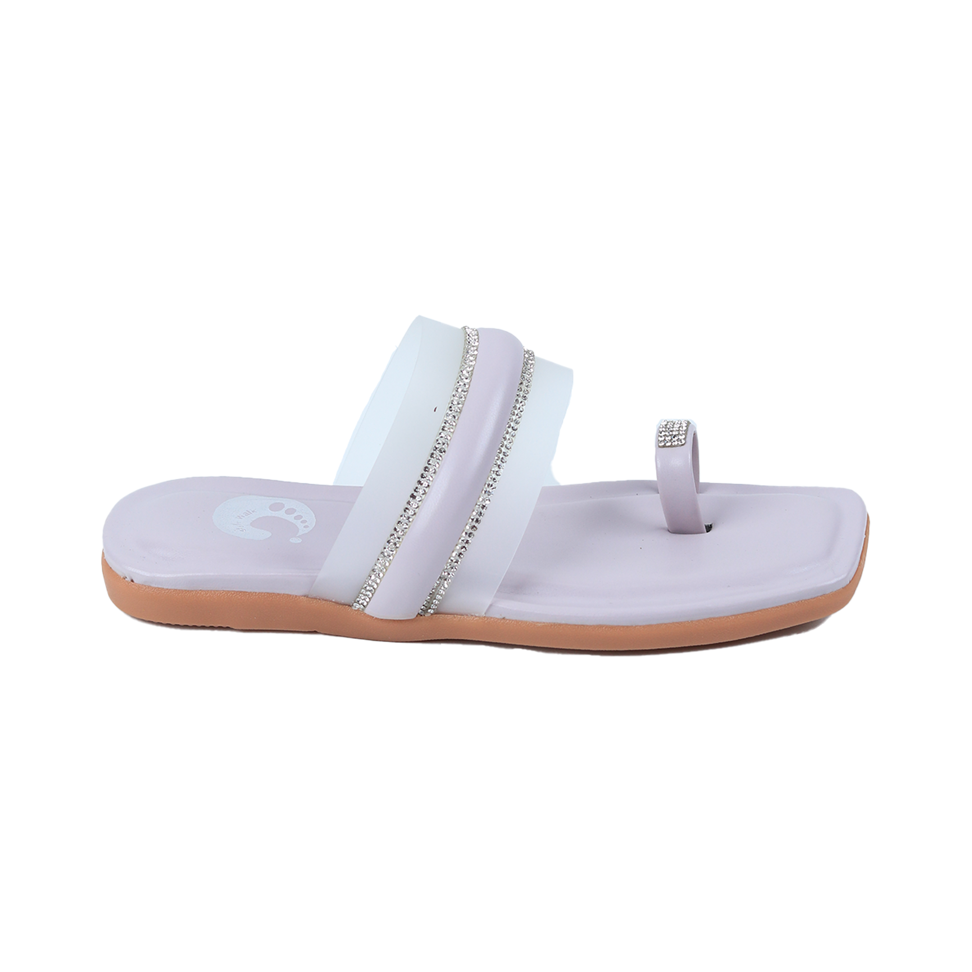 White Casual Flat Sandals