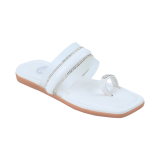Casual Flat Sandals White