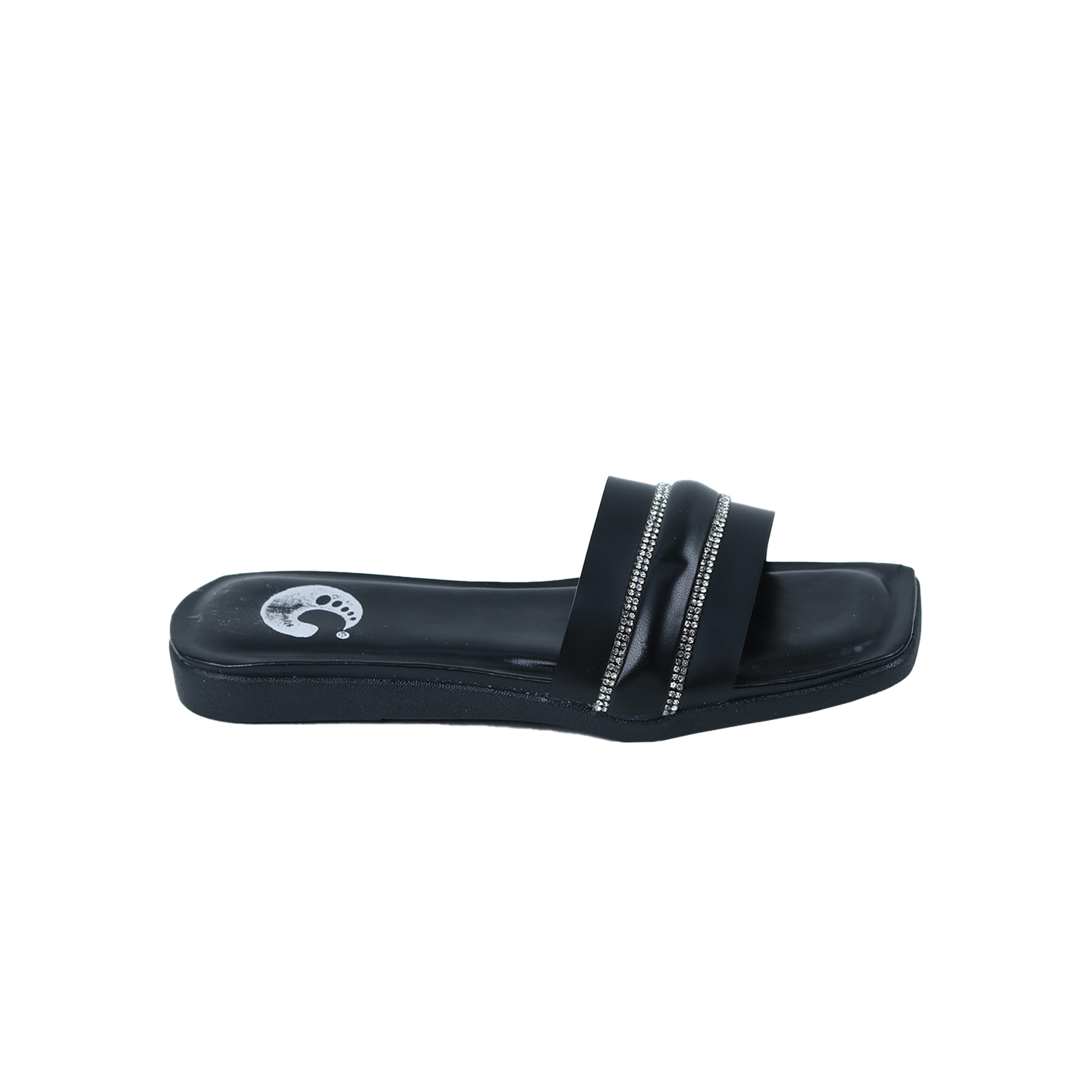 Black Slip-on Sandals