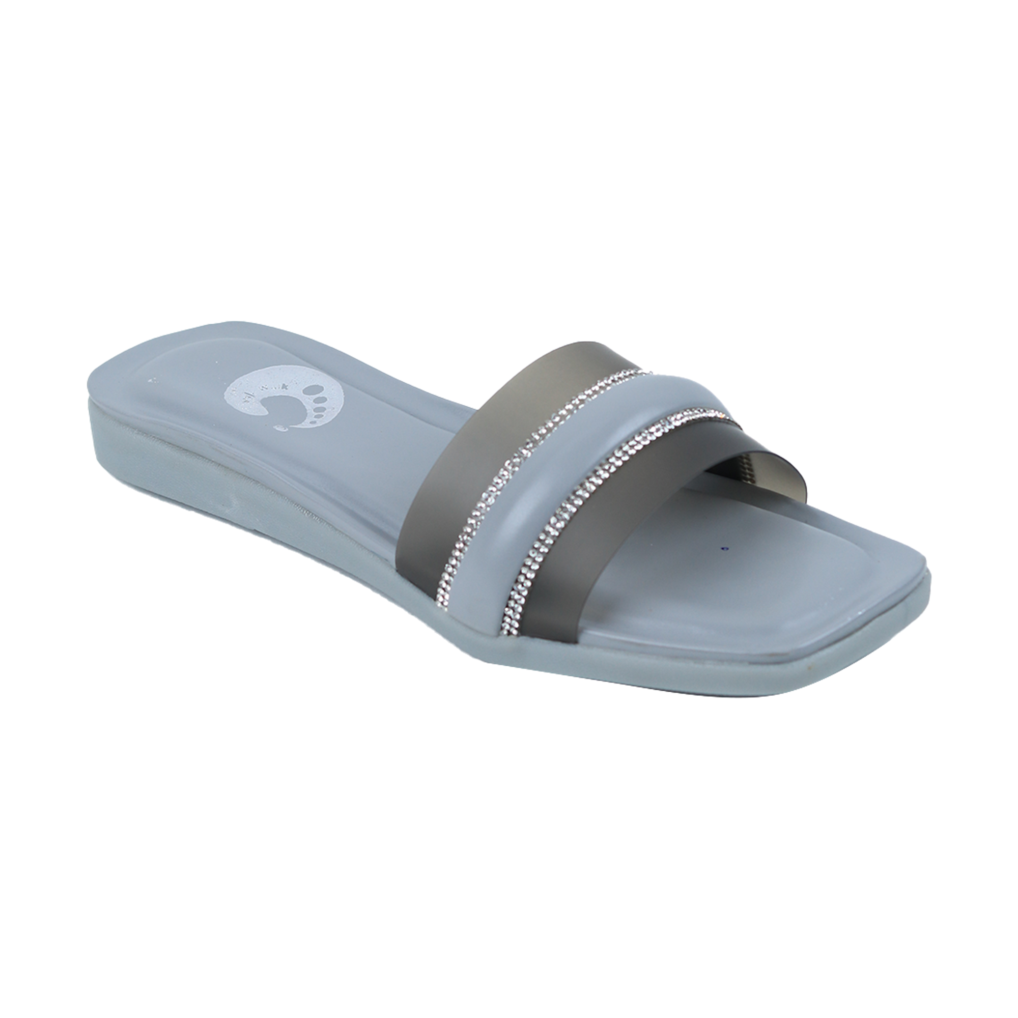 Grey Slip-on Sandals