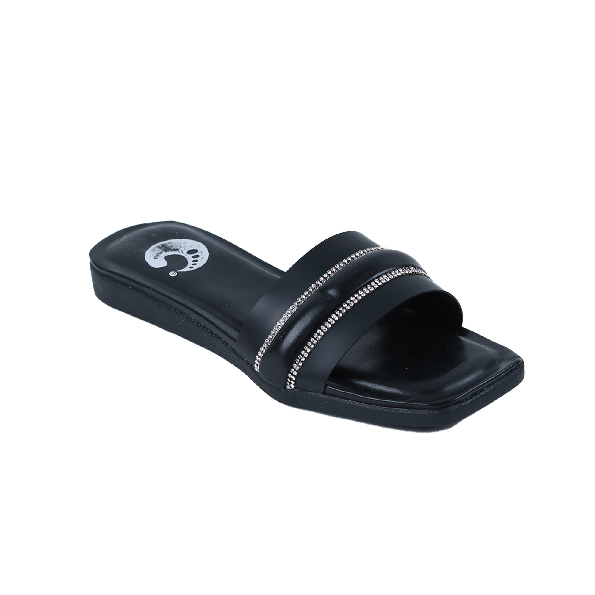 Black Slip-on Sandals